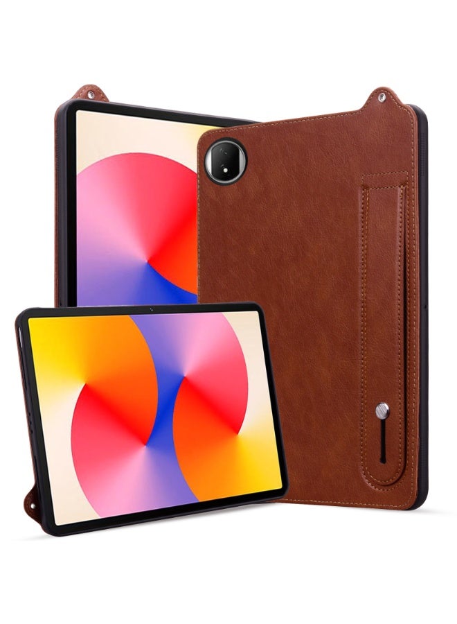 Case for Honor MagicPad 2 12.3 inch 2024 Released, Flexible TPU + PU Leather Shockproof Back Cover for Honor Magic Pad 2 Shell with Grip Strap - Image 2